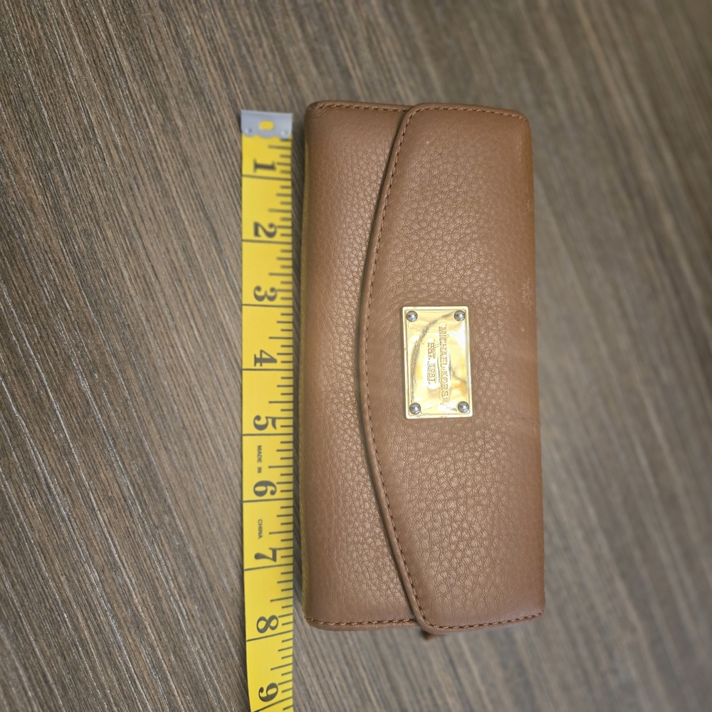 Michael Kors Tan Leather Glasses Case